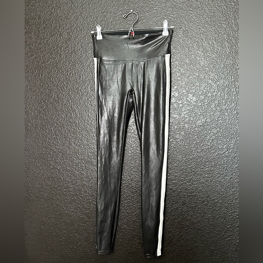 SPANX Black Faux Leather Leggings